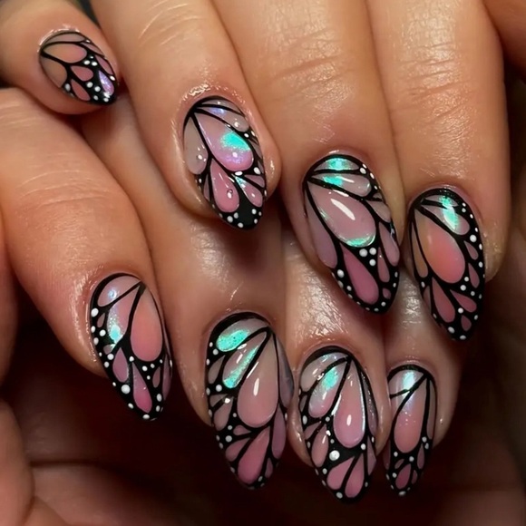 Butterfly Wings Fake Press On Nails NWT - Picture 6 of 11